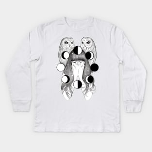 Moon Spells Kids Long Sleeve T-Shirt